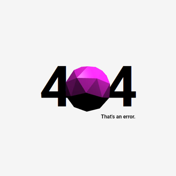 404 Page with Rotating 3D Ball Effect