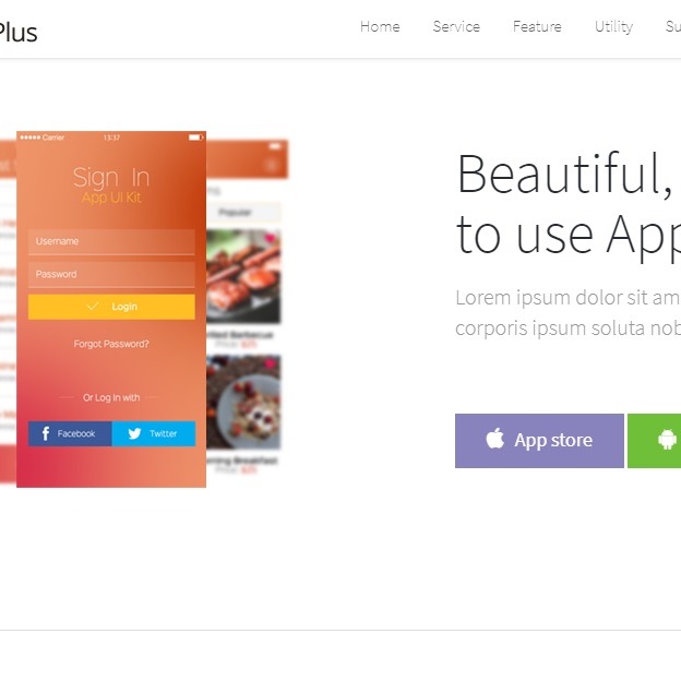 App-Plus - Landing Page for your Apps