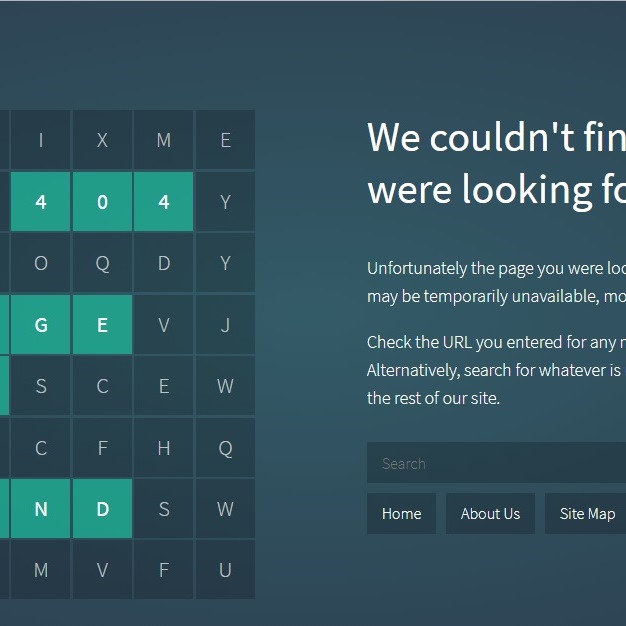 Auto-fill Table Effect for 404 Page