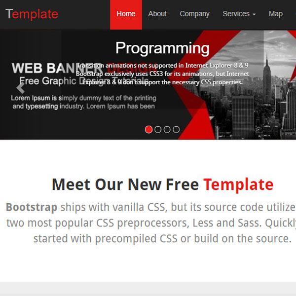 Black and Red Our Team HTML Template