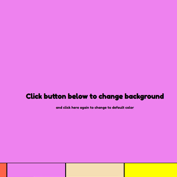 Change HTML Background Color with a Click