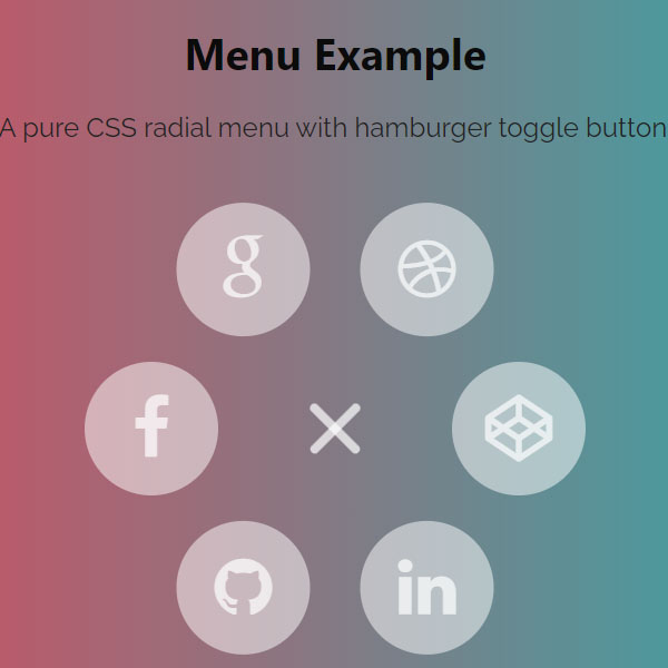 Circular Collapsible Menu Code with Toggle Button