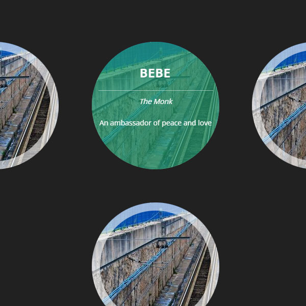 Circular Thumbnail Code with Caption on Hover