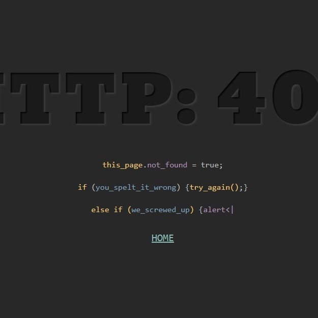 Coding Effect for 404 not Found Page