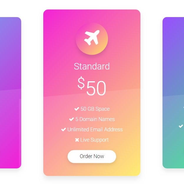 Colorful Pricing Plans
