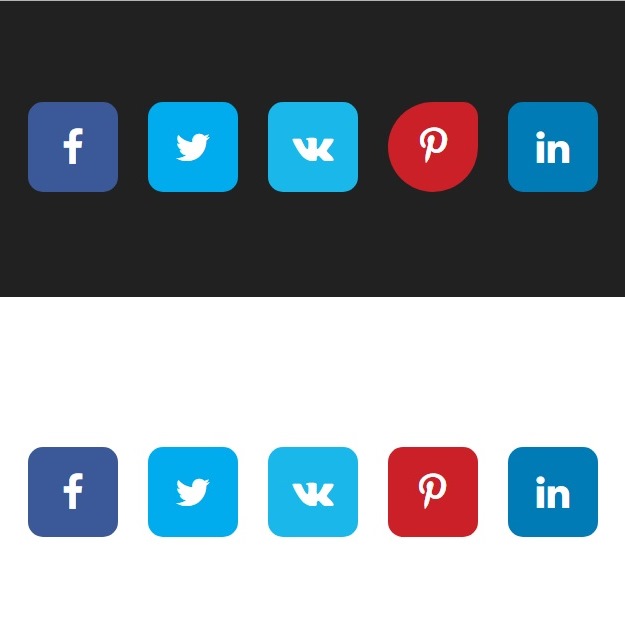 Colorful Social Sharing Buttons