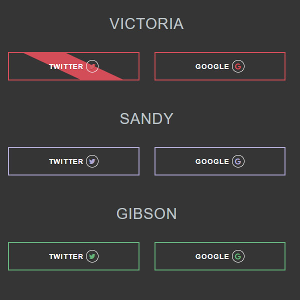 Bootstrap Social Buttons with Hover Effect