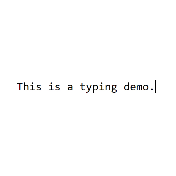 CSS Typing Text Effect