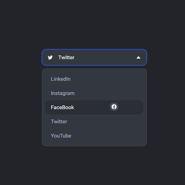 Drop Down Social Links with Cursor Change on Hover