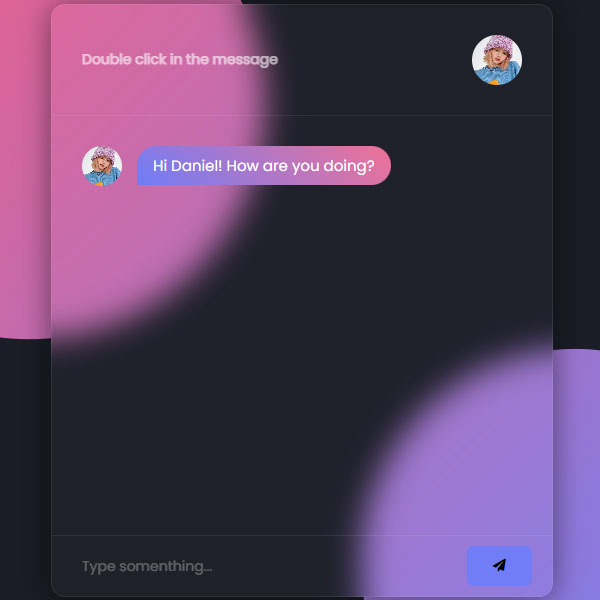 Glassy Chat Box Code with Reaction Emojis