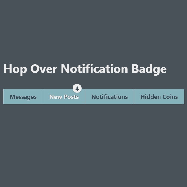 Hop Over Effect for Notification Badges