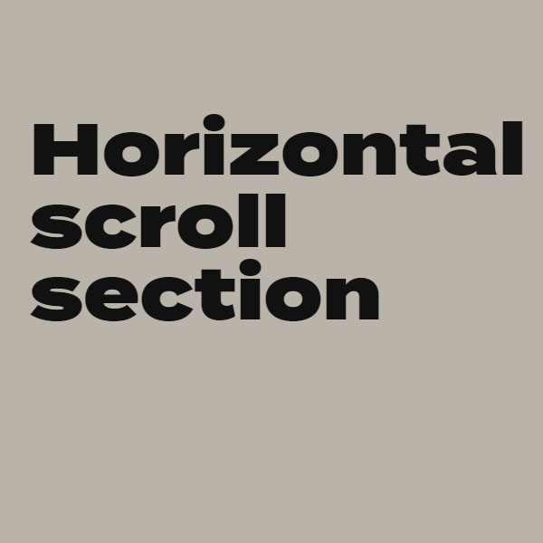 Horizontal Scroll Section with Gsap Scrolltrigger . . .
