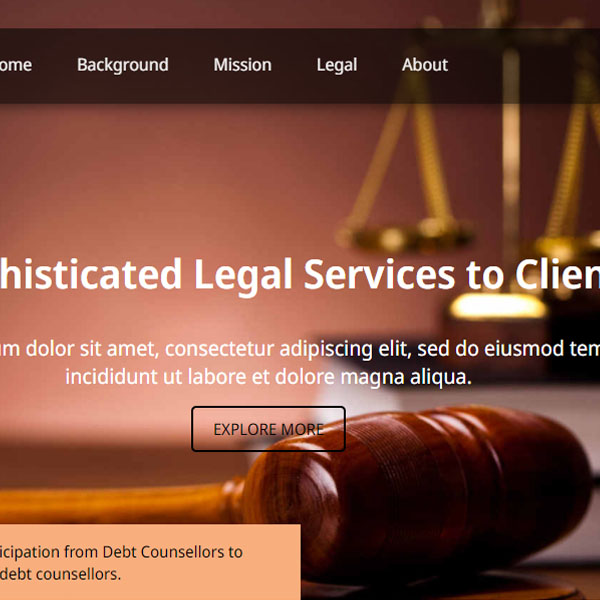 Lawyer Web Page Template