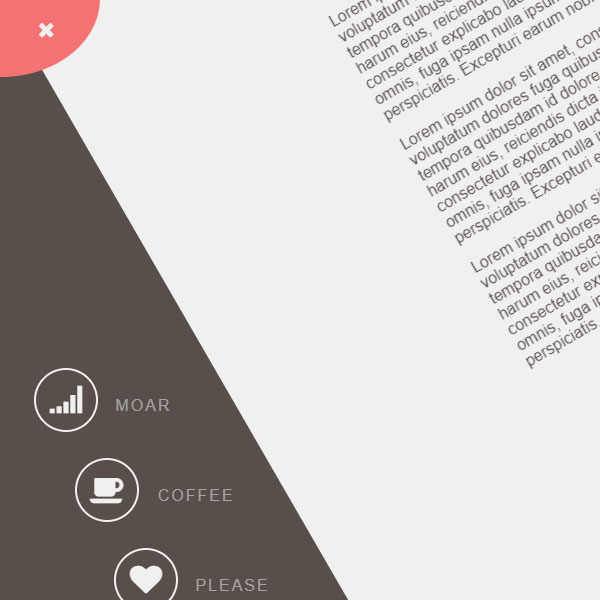 Menu with Web Page Turn Over Effect