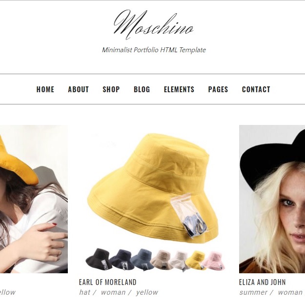 Moschino - Portfolio Template with Blog and Shop