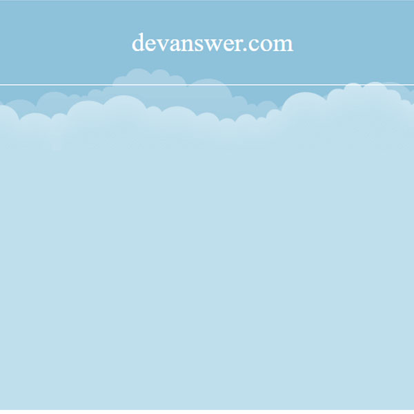 CSS Moving Clouds in the Web Page Background