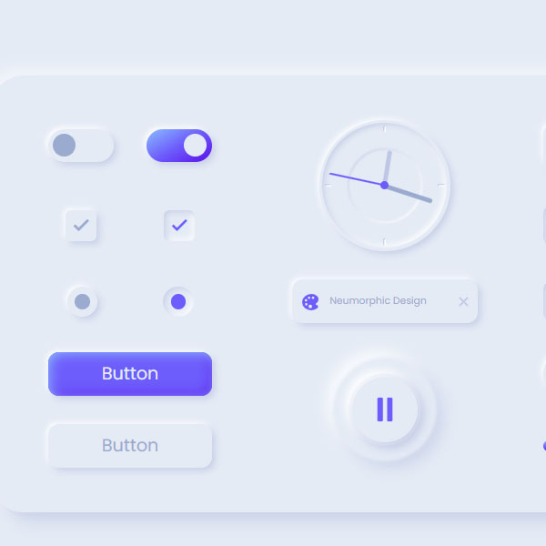 Neumorphic Elements for Websites