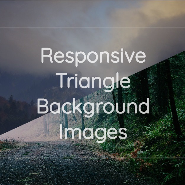 Responsive Triangular Background with two Images