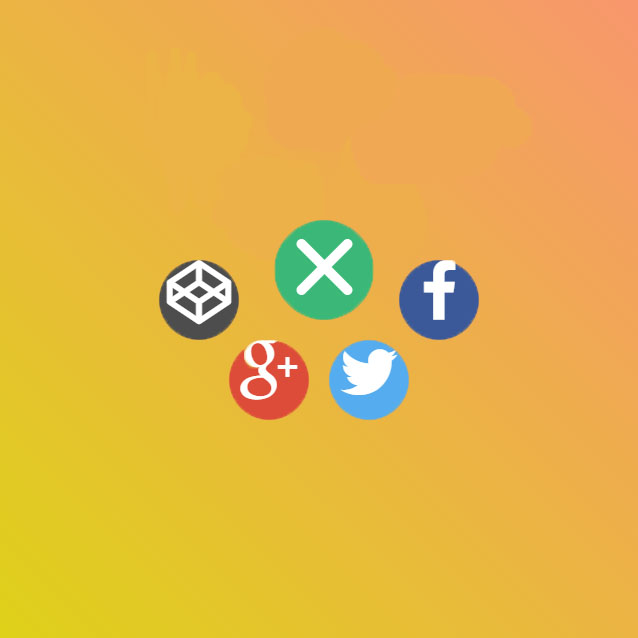 Semicircular Animated Social Buttons