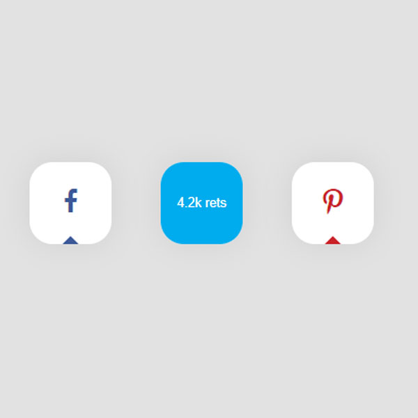 Social Buttons Code with Counter on Hover
