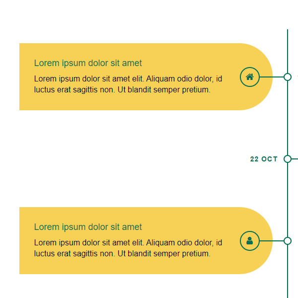 Simple HTML Timeline with Icons