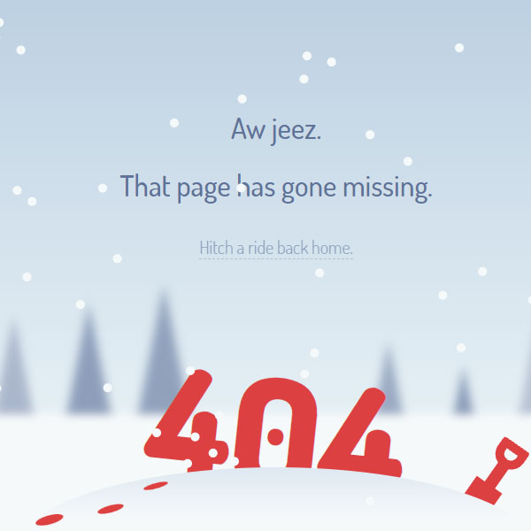 Snowfall on 404 Not Found Page