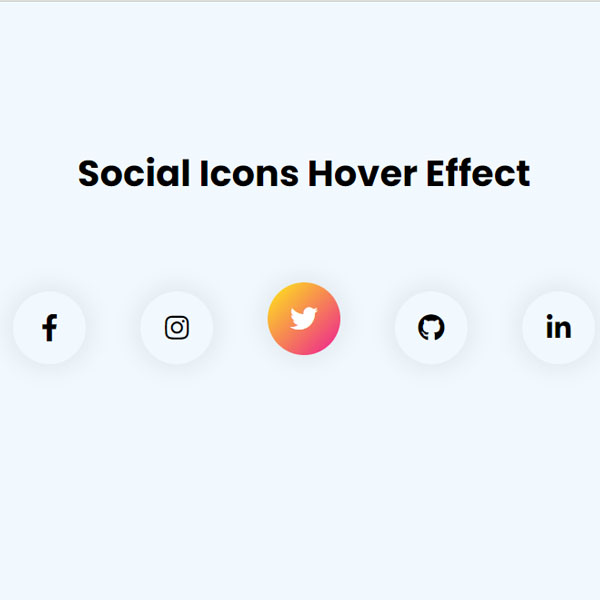 Dynamic Social Buttons with Gradient Background