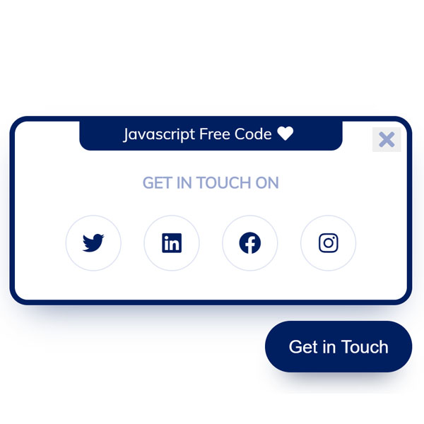 Social Sharing Buttons Popup Panel Code