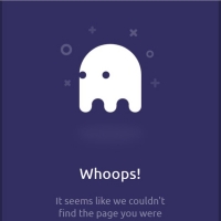 Simple 404 not found page with funny ghost effect