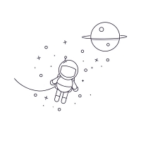 In this post, we see a 404 page with a black and white theme. In this 404 page, we see a wandering astronaut who is moving slowly.
