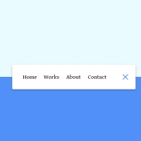 The background of this code is two colors with a blue tone. By clicking on the close button, the menu items along with the animation will be removed and . . .