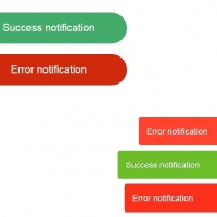Success-Error notification boxes with automatic hiding.
