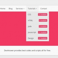 CSS3 dropdown menu with notifications and numbers
