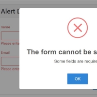 Inline and box notifications for controlling forms entered values.