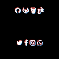 Social Buttons Code with Glitch Effect