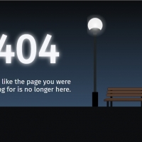 404 not found page with night and moon template.