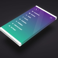 In this post, menus with display mode on mobile have been prepared for you. The color theme of these menus is also blue and purple.