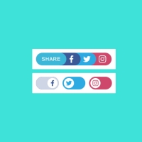 In this post, we have some radio buttons. These radio buttons belong to any social network. Social icons are also displayed by clicking the share button.
