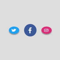 Social Sharing Buttons Code with Shadow