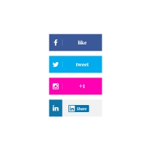 In this code we have 4 social buttons. These buttons have a hover effect. Each button at the time of hovering pulls back the drawer next to it and can . . .