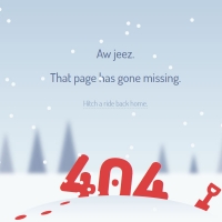 This code has a snowy appearance for page 404. This phrase is in the snow. Snow is also falling on this page at the same time.