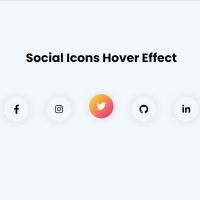 We have several social buttons in this code. These social buttons have a gradient background in hover mode. Normally their background is light.