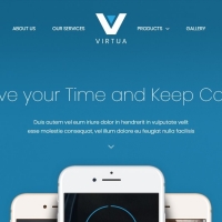 Virtua is a template for designing a beautiful website for your mobile app.